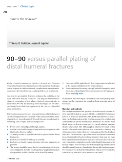 90&ndash;90 versus parallel plating of distal humeral fractures
