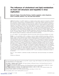 The influence of cholesterol and lipid metabolism on