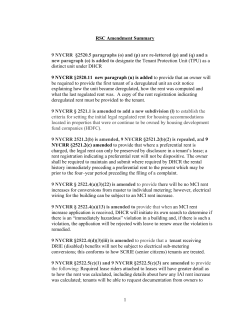 1 RSC Amendment Summary 9 NYCRR &sect;2520.5 paragraphs (o