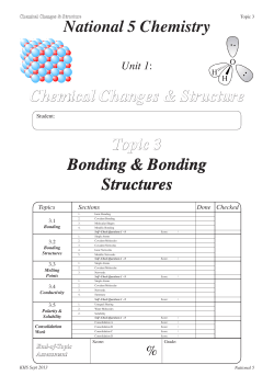 Topic 3 - Chemistry Teaching Resources