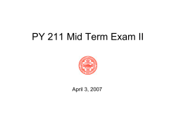 Exam II Solutions