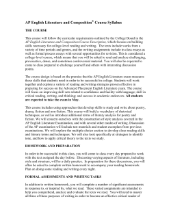 AP Lit and Comp Syllabus - Siuslaw School District