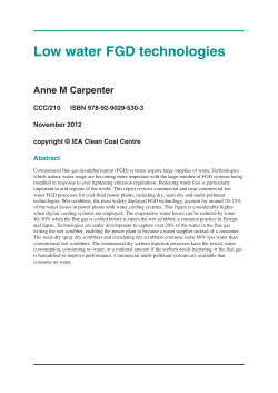 Low water FGD technologies - United States Energy Association