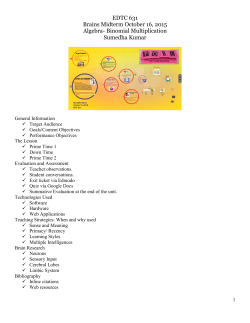 Brains Midterm Notes - Sumedha Kumar`s Class