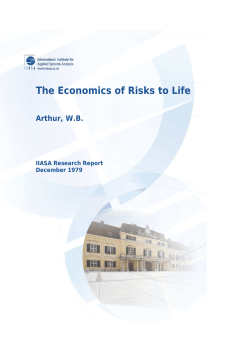 The Economics of Risks to Life