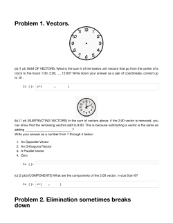 Problem 1. Vectors.