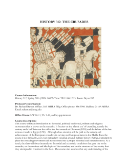 history 312: the crusades