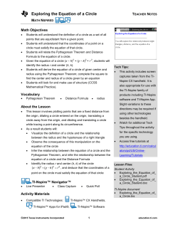 Teacher Notes PDF - TI Education