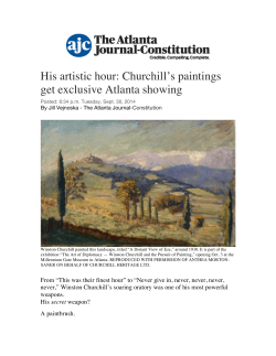 His artistic hour: Churchill`s paintings get exclusive