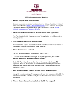 MD Plus Frequently Asked Questions 1. How do I apply for the MD