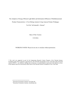 The Adoption of Energy Efficient Light Bulbs and Information