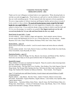 book donation guide - Companions Journeying Together