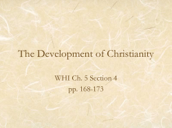 The Development of Christianity