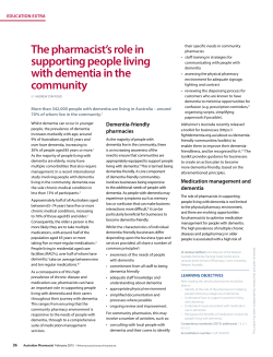 the pharmacist`s role in supporting people living with