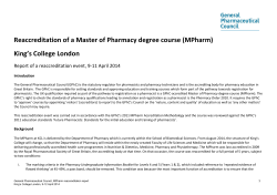 MPharm - General Pharmaceutical Council
