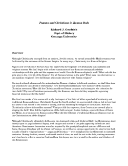 Pagans and Christians in Roman Italy
