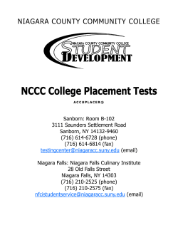 NCCC - Niagara County - Niagara County Community College