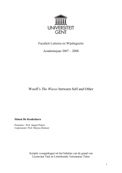 Woolf`s The Waves between Self and Other