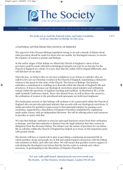 Pastoral Letter