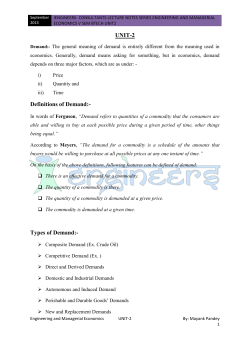 UNIT-2 Definitions of Demand:- Types of Demand:-