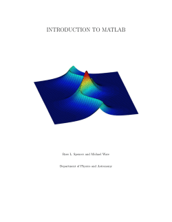 introduction to matlab - BYU Cleanroom
