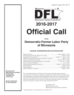 Official Call - Minnesota DFL