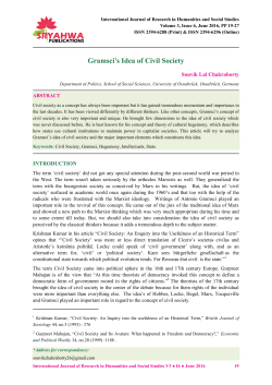 Gramsci`s Idea of Civil Society