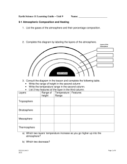Earth Science 11 Learning Guide &ndash; Unit 9 Name: 9