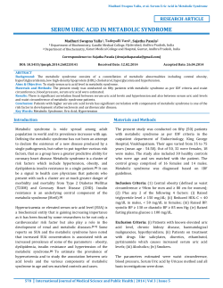 serum uric acid in metabolic syndrome