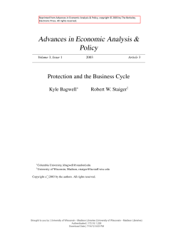 Protection and the Business Cycle