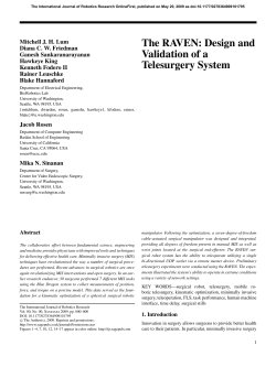 The RAVEN: Design and Validation of a Telesurgery System
