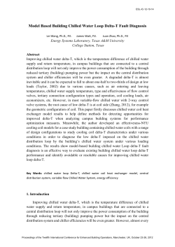Model Based Building Chilled Water Loop Delta