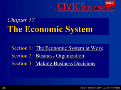 Chapter 17: The Economic System