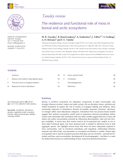 The resilience and functional role of moss in boreal and arctic