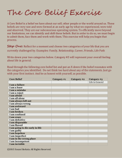 The Core Belief Exercise