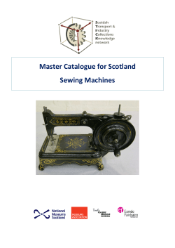 Master Catalogue for Scotland Sewing Machines
