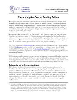 Calculating the Cost of Reading Failure