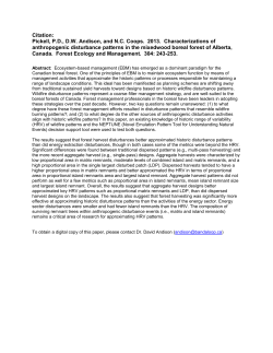Characterizations of anthropogenic disturbance patterns in the