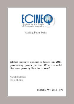Global poverty estimates based on 2011 purchasing power