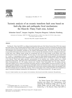 Tectonic analysis of an oceanic transform fault zone based on fault
