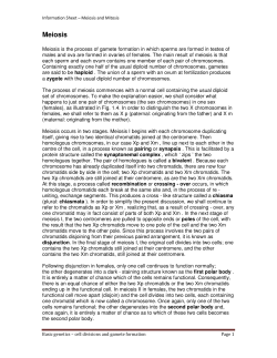 Meiosis - CNR WEB SITE