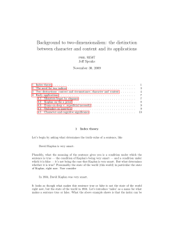 the distinction between character and content and its applications