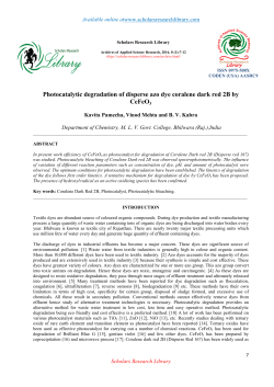 Photocatalytic degradation of disperse azo dye coralene dark red 2B