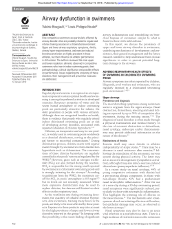 Airway dysfunction in swimmers