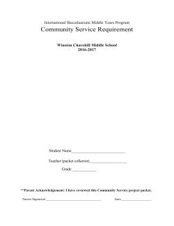 Community Service Packet 2017 - San Juan Unified School District