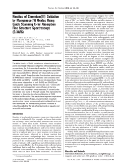 Kinetics of Chromium(III) Oxidation by Manganese(IV) Oxides Using