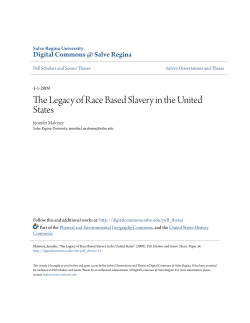 The Legacy of Race Based Slavery in the United States