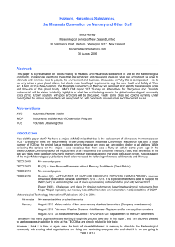 TECO 2016 - Mercury and Other Stuff