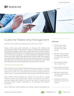 Customer Relationship Management