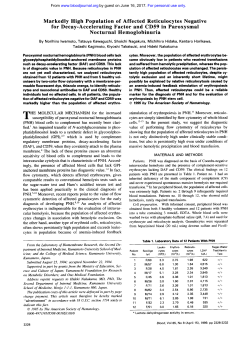 Markedly High Population of Affected Reticulocytes Negative for